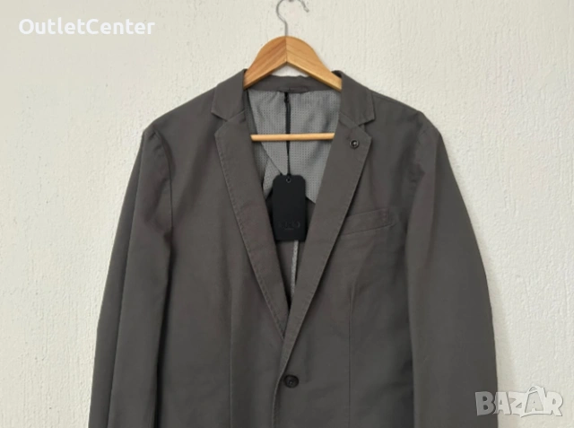 Сиво памучно сако Liu.Jo, снимка 4 - Сака - 54277113