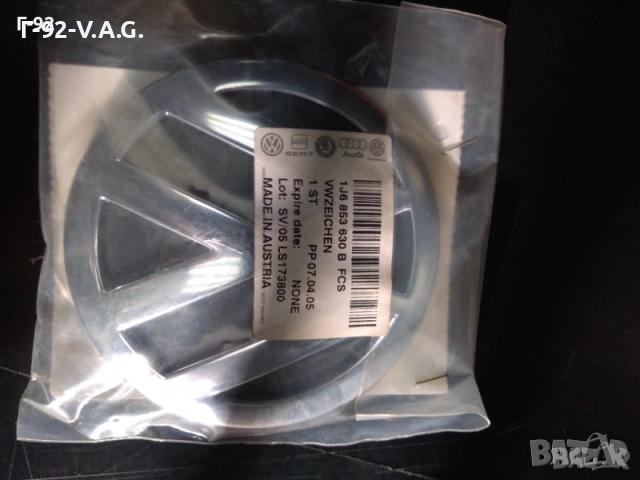 1J6853630B FCS*НОВО*,1999-2005 VW MK4 GTI GOLF R32 Задна хромирана емблема 