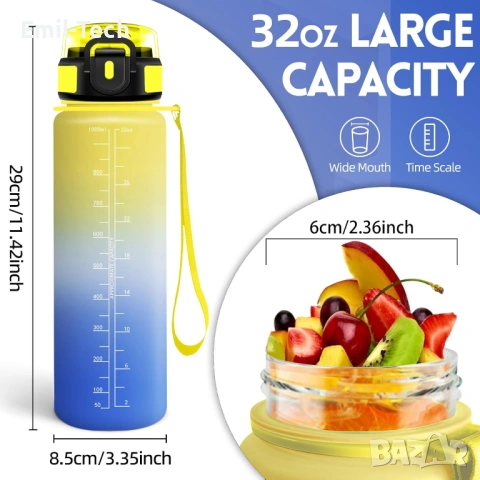 Кухненски комплект: инокс тостер Ganiza 925W + спортна бутилка 1 L, снимка 2 - Тостери - 54465029