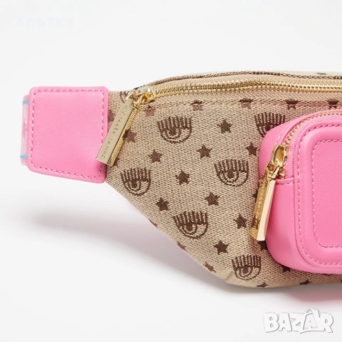 Chiara Ferragni Canvas Funky Bag - Оригинална дамска чанта за кръст и рамо, снимка 4 - Чанти - 54838953