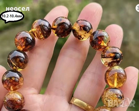 Кехлибарена броеница от балтийски кехлибар, снимка 2 - Други - 49611052