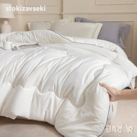 Капитониран чаршаф от нетъкана материя 1,80 x 2,00 м + 2 калъфки + Подарък Зимен юрган с овча вълна , снимка 4 - Спално бельо - 54101010