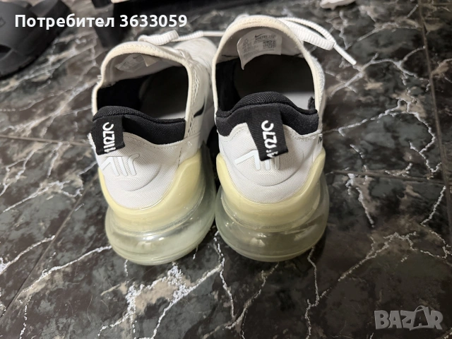Мъжки бели маратонки Nike AirMax 270, снимка 2 - Маратонки - 55275235