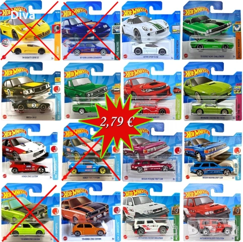 % ПРОМОЦИЯ % Hot Wheels Matchbox колички Honda Nissan Mitsubishi и др., снимка 4 - Колекции - 27973903