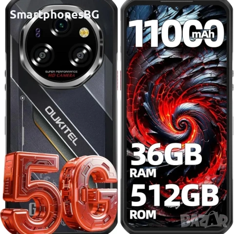 Oukitel WP62 5G 48GB RAM 512GB ROM с IP68 защита