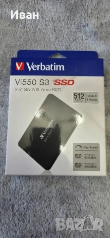 Ново 512GB Verbatim Vi550 S3 Sata3 SSD