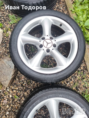 Джанти с гуми 17 " 7.5 J et36 225/45/17 Мерцедес Mercedes w203 w209 w210 w202, снимка 4 - Гуми и джанти - 54550152