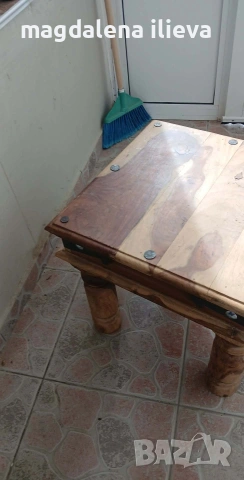 Масивна дървена масичка, снимка 2 - Маси - 54219624