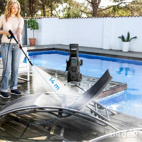Водоструйка Cecotec HydroBoost 2400 AdvanceClean, 180 BAR, 480 L/h, 2400 W, включени аксесоари, снимка 5 - Парочистачки и Водоструйки - 55044955