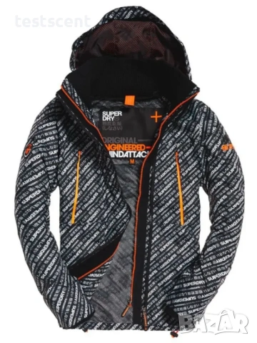 Оригинално яке с качулка Superdry Wind Attacker Jacket 2XL Black/Orange - Оригинално яке с качулка, снимка 4 - Якета - 54825006
