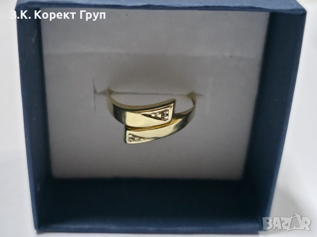 Дамски златен пръстен 14К 585 / 1,27 гр., снимка 3 - Пръстени - 54384546
