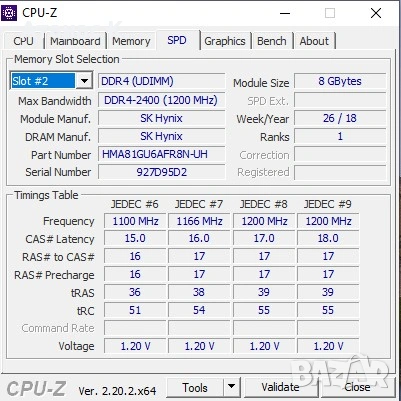 Рам Памет: SKHynix 16GB (2x8GB) DDR4 2400MHz CL17, снимка 10 - RAM памет - 54839811
