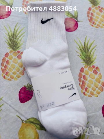 🆕 Nike Everyday чорапи 3 чифта –  бели – размер 34–38 – нови 🆕  ✔️ Оригинални Nike Everyday чорапи, снимка 2 - Дамски чорапи - 55246907
