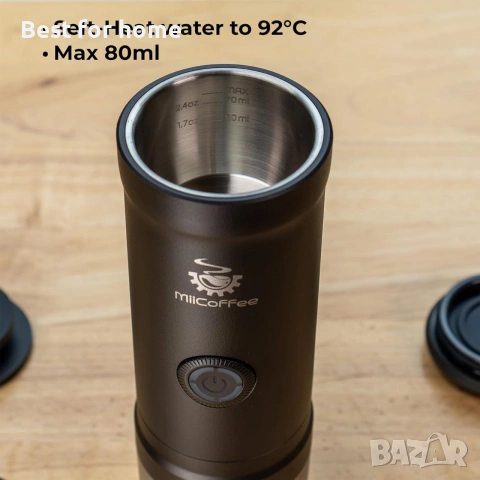 MiiCoffee Eon Преносима еспресо машина, кафемашина за пътуване със самозагряване и USB-C зареждане , снимка 3 - Кафемашини - 55047765