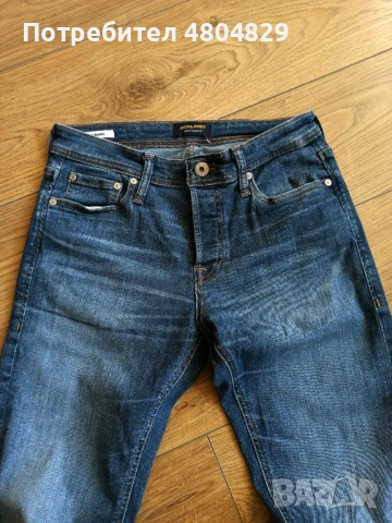 Оригинални мъжки дънки JACK & JONES (Модел с еластичност), снимка 7 - Дънки - 54541235