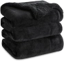 BEDSURE Sherpa одеяло XXL 220x240 см черно, снимка 2