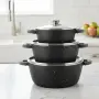 Комплект тенджери Cheffinger – 6 части с мраморно покритие, 20 / 24 / 28 см, снимка 1