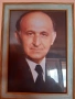 Портрет на Тодор Живков, 25/35 см. в дървена рамка, снимка 2