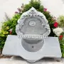 Градинска чешма Astrea от бетон за стена с плот в сиво с бяло, снимка 2