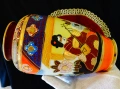 Японска порцеланова ваза Satsuma,злато,печат,гейша., снимка 4