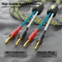 Monosaudio Hi-Fi аудио тонколонен OFC кабел 2x6 мм 2x1.5m конектори  банани, снимка 7