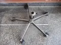 Кръстачка метална с колелца и амортисьор за офис стол, снимка 2