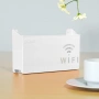 4665 Стойка за Wi-Fi рутер за стена – Самозалепващ се бял органайзер (24 см), снимка 5