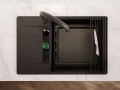 Черна кухненска мивка от гранит Копенхаген 780x500 SmartSpace Top 60, снимка 5