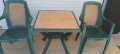 Два пластмасови стола и маса, снимка 1