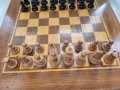 шах дъска, голяма 50х50х3 см, с бакелит.фигури за шах, и по-малък 34х35х5 м, нов с фигури, български, снимка 3