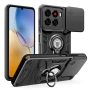 ZTE Blade A56 калъф – PC+TPU, плъзгаща се защита на камерата, подставка, протектор, 2 цвята, снимка 2