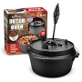 5-литров чугунена тенджера BBQBoss Dutch Oven с капак и инструмент за повдигане.  Цена:20€, снимка 2