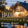 Нов голям водоустойчив градински LED гирлянд 30 метра с дистанционно и режими  , снимка 3