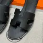 Hermes Oran Black Дамски Черни Чехли 100% Естествена Кожа Код ch1, снимка 5