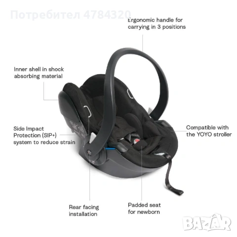 Stokke YOYO3 Stroller + 2 коша + BeSafe YOYO столче за кола–Чисто нови, снимка 6 - За бебешки колички - 54052640