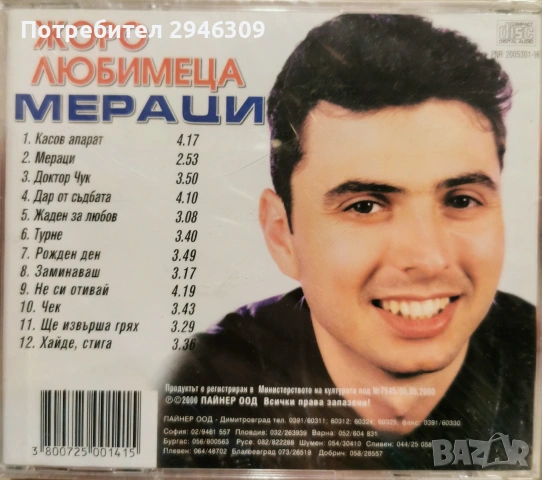 Жоро Любимеца - Мераци(2000), снимка 2 - CD дискове - 54753596