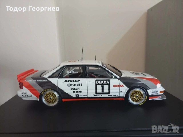 Audi V8 Quattro DTM 1991 Hans-Joachim Stuck Minichamps 1:18, снимка 2 - Колекции - 54977758