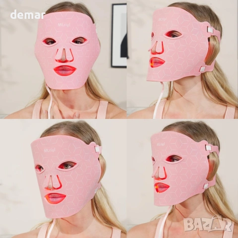 LED маска за лице с 324 светодиода, ервена светлинна терапия, 2000mAh, снимка 7 - Други - 54215784