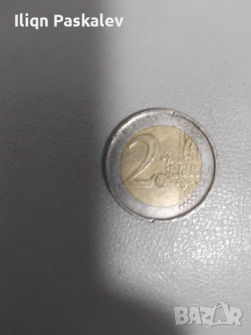 Monena 2 evro 2002 godina espana, снимка 2 - Антикварни и старинни предмети - 54126405