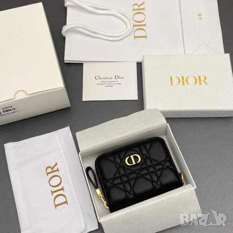 Christian Dior Caro Zipped Coin Wallet, снимка 9 - Портфейли, портмонета - 55417620