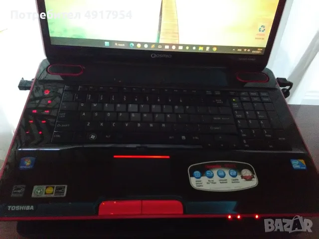 Лаптоп Toshiba Qosmio X505-Q887 18.4" | i7 | 8GB RAM | 256GB SSD | Като Нов! Ретро Екзотика, снимка 6 - Лаптопи за игри - 55655069