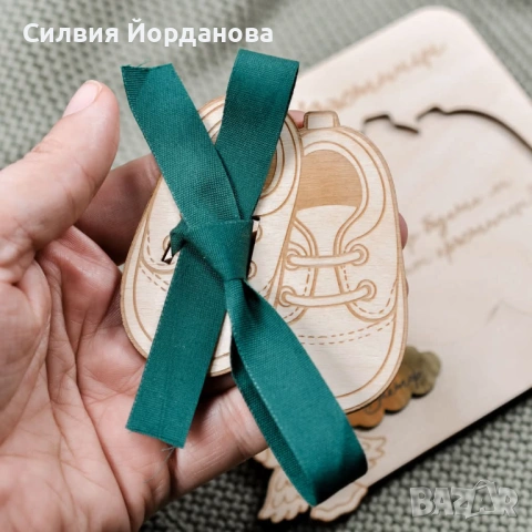 Дървена покана за кръстник, снимка 2 - Декорация за дома - 54014881