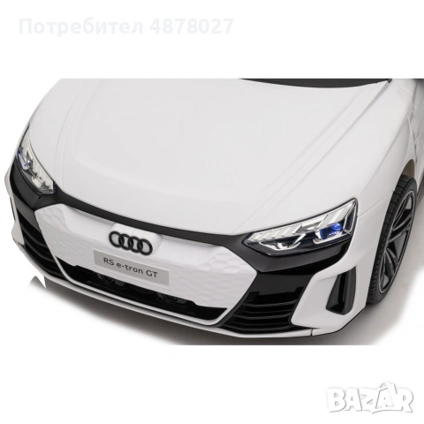 Акумулаторен джип Audi RS E-Tron GT 4X4 Licensed с меки гуми и кожена седалка 12V, снимка 2 - Детски велосипеди, триколки и коли - 55253477