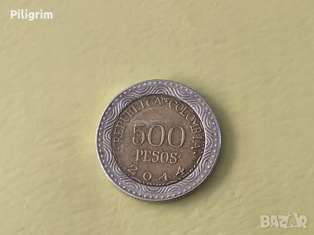 Колумбия 500 песос 2014 г., снимка 2 - Нумизматика и бонистика - 55622055