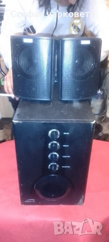 активен субуфер със две тонколони комплект 