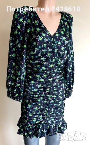 Sandro Paris Floral Dress Womens  Size 38 / S НОВО! ОРИГИНАЛ! Дамска  Рокля!, снимка 11 - Рокли - 54645614