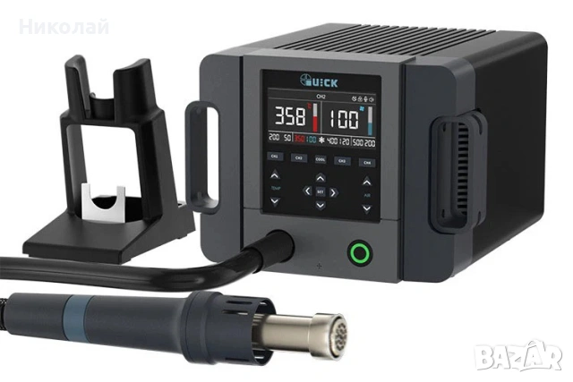 Станция за запояване горещ въздух QUICK 861 Pro Smart 1300W, , 50–550°C, с цифров дисплей, снимка 2 - Поялници и запояване - 55185198