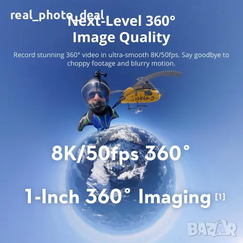 екшън камера DJI Osmo 360 Travel Combo - чисто нова, 2г. гаранция, снимка 4 - Камери - 55529208