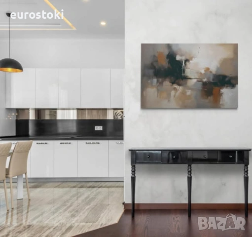 Абстракна картина 90 x 60 см, печат върху платно, голяма декоративна картина на платно, снимка 4 - Картини - 54977948