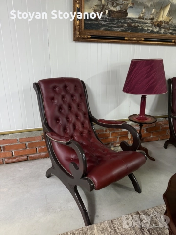 Chesterfield/Честърфийлд Handmade – Класически кресла (2 броя), снимка 6 - Дивани и мека мебел - 55398074